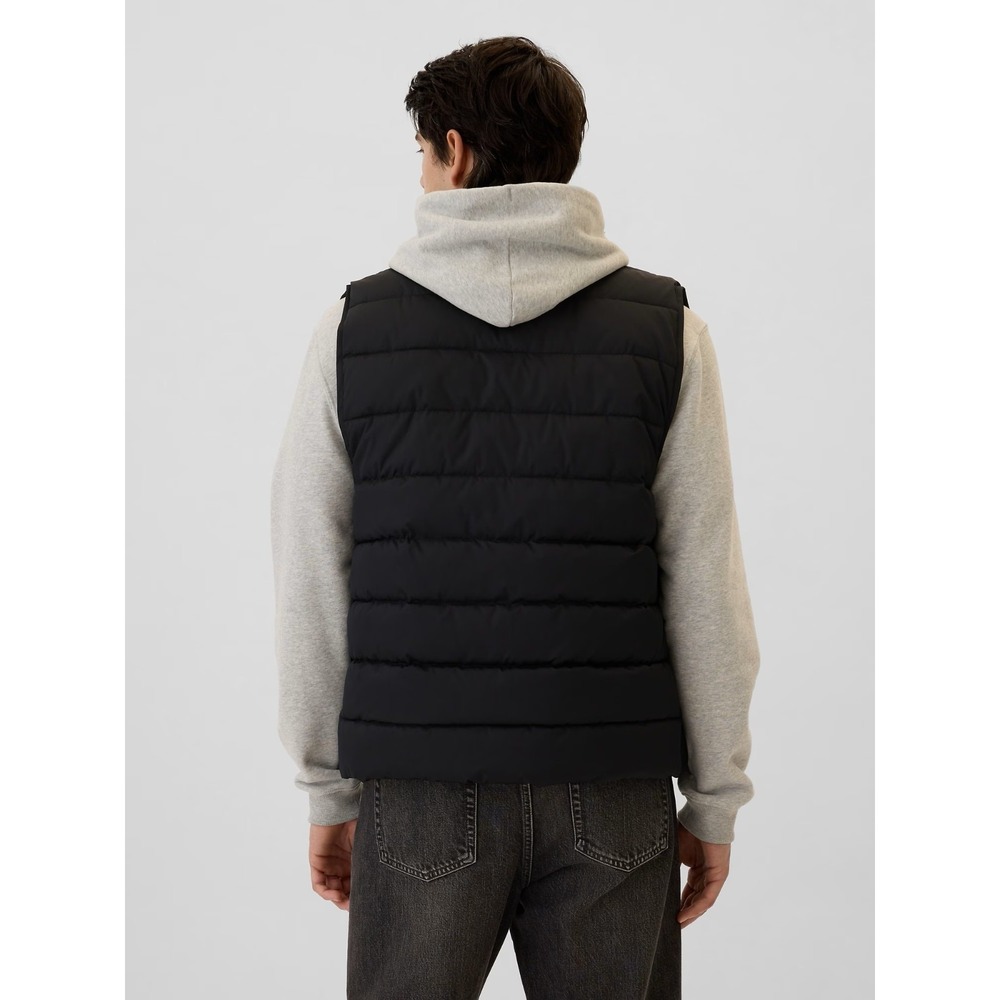 NWT Gap ColdControl Relaxed Puffer Vest Black Men's Size XL Ripstop Waterproof - Picture 9 of 10